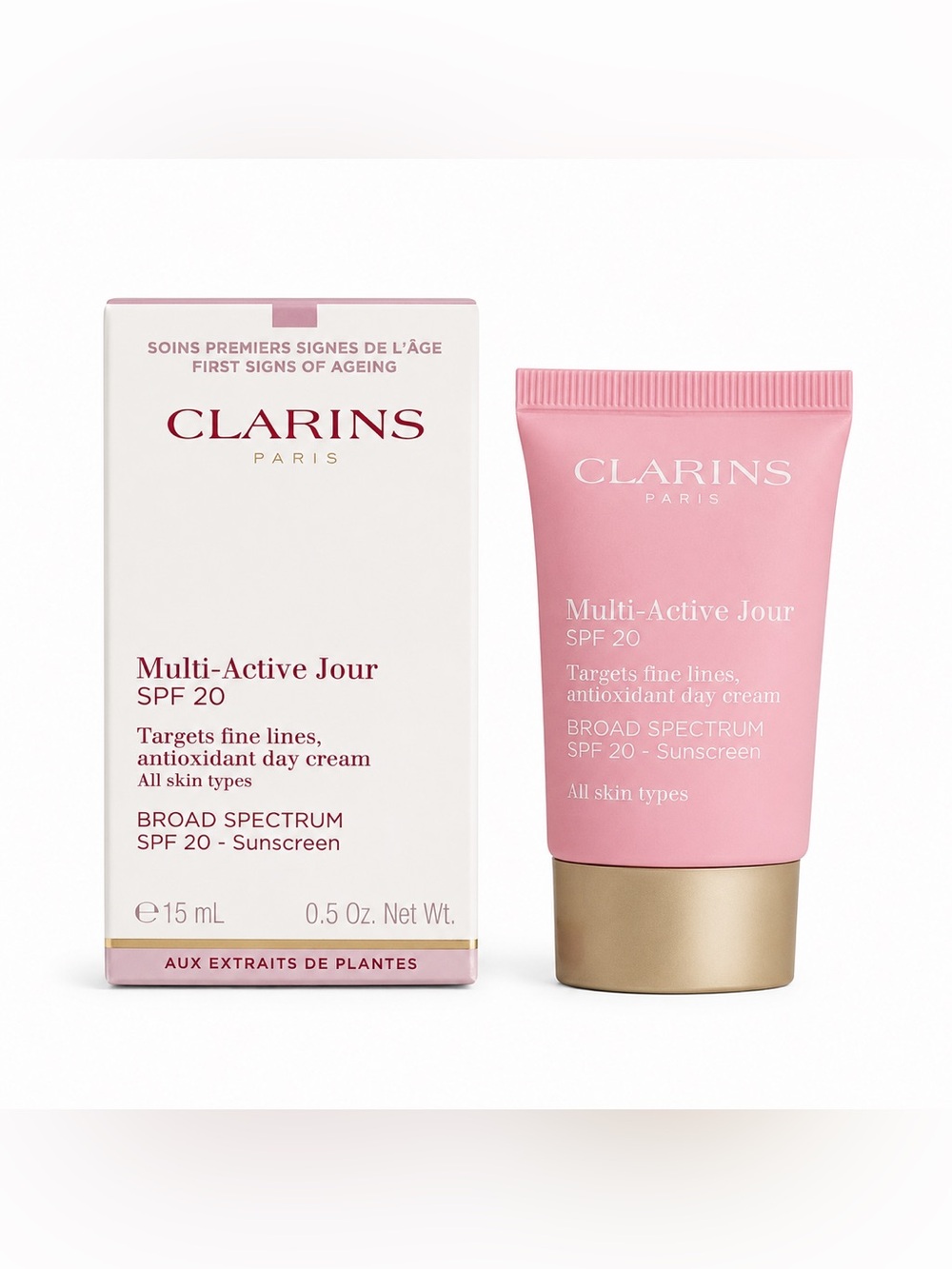 Clarins Multi-Active Jour SPF 20 Antioxidant Day Cream 15mL Travel Size NIB